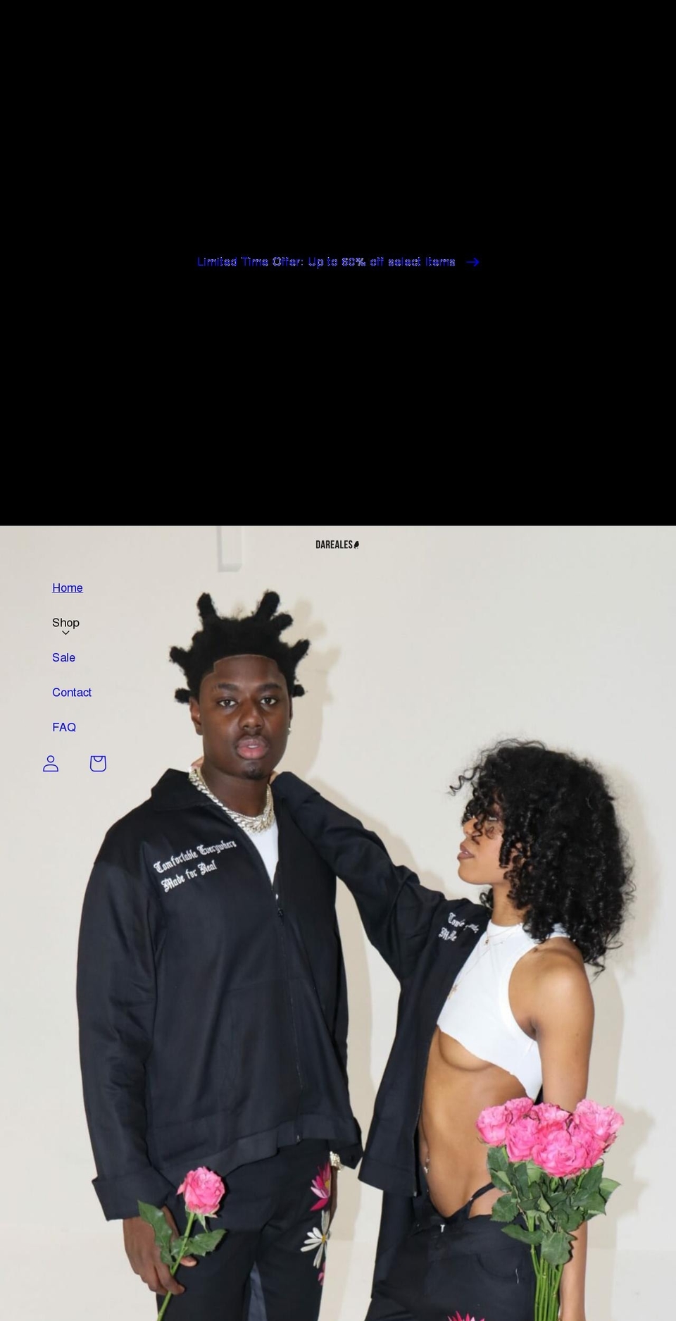 dareales.com shopify website screenshot