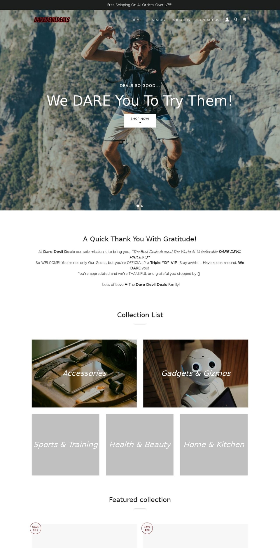 the-one-ecom-theme Shopify theme site example daredevildeals.com