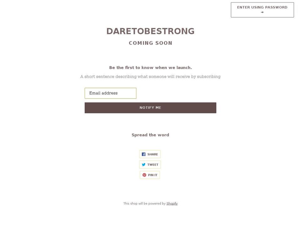 daretobestrong.fit shopify website screenshot