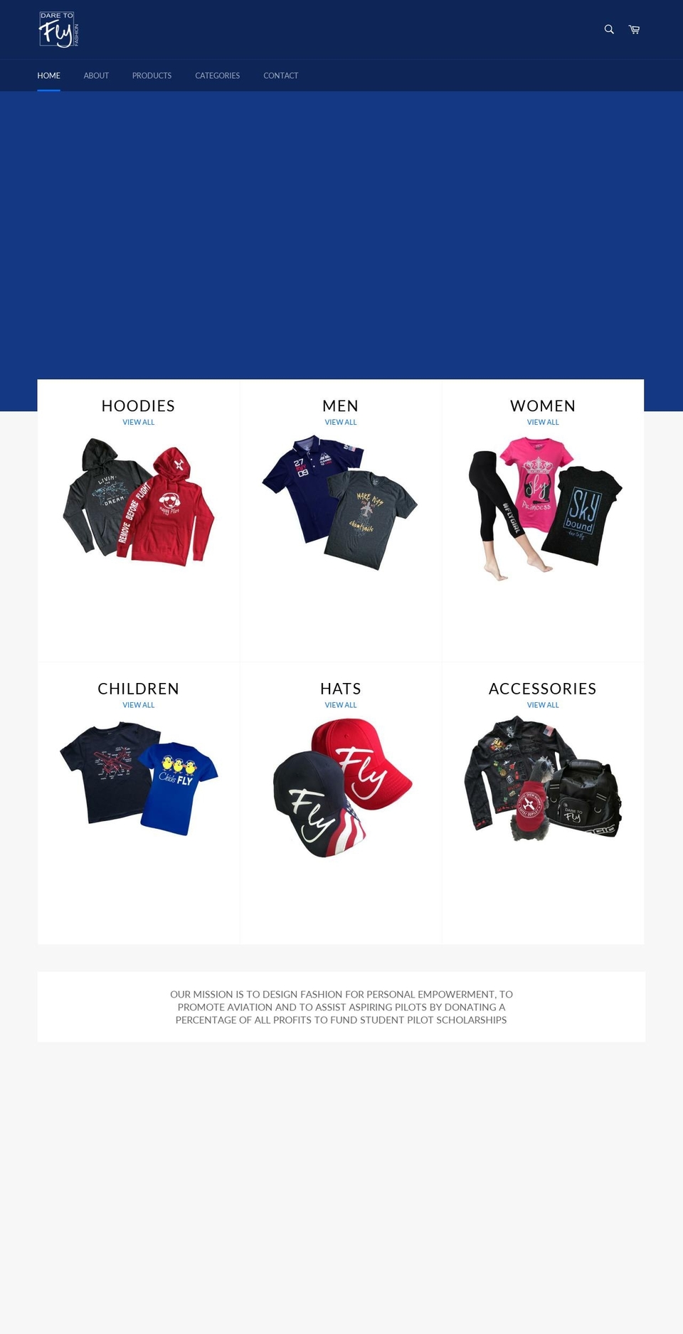 daretoflyfashion.com shopify website screenshot