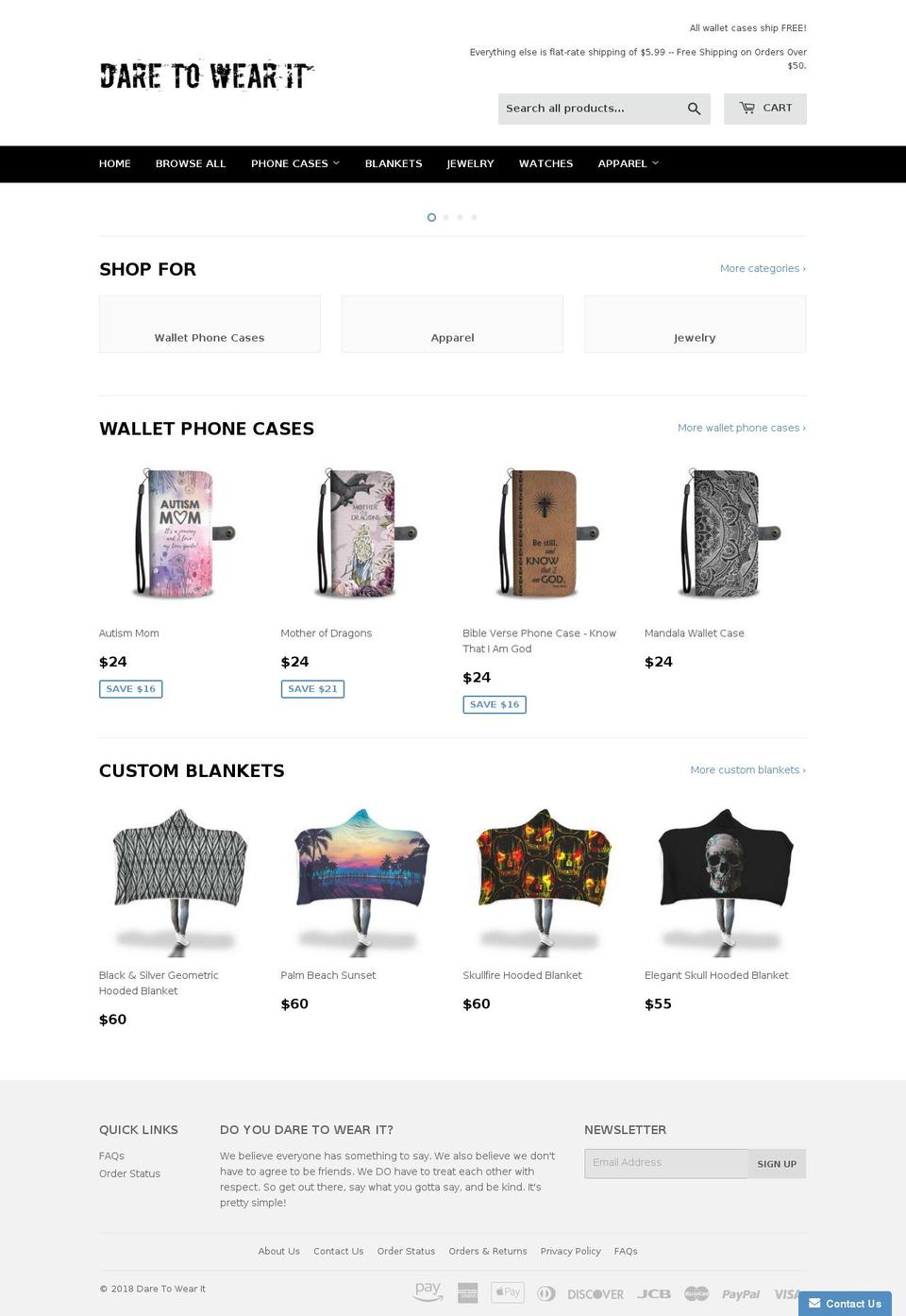 daretowearit.com — Shopify storefront screenshot