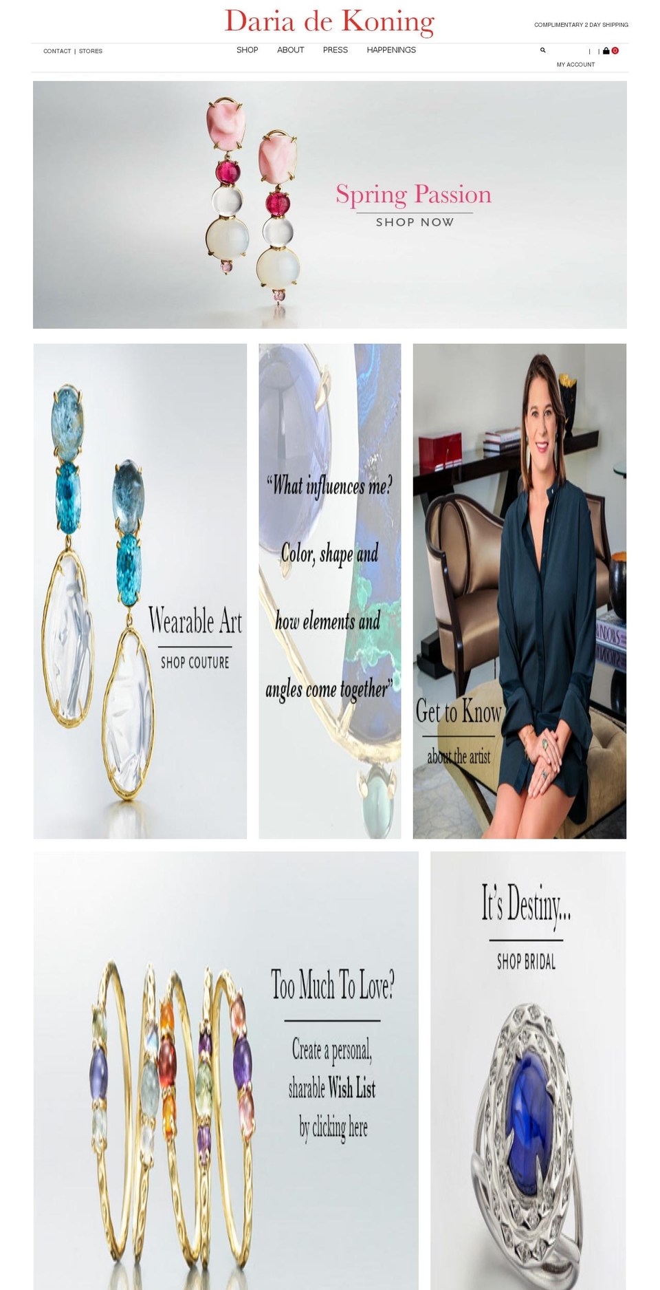 dariadekoning.com shopify website screenshot