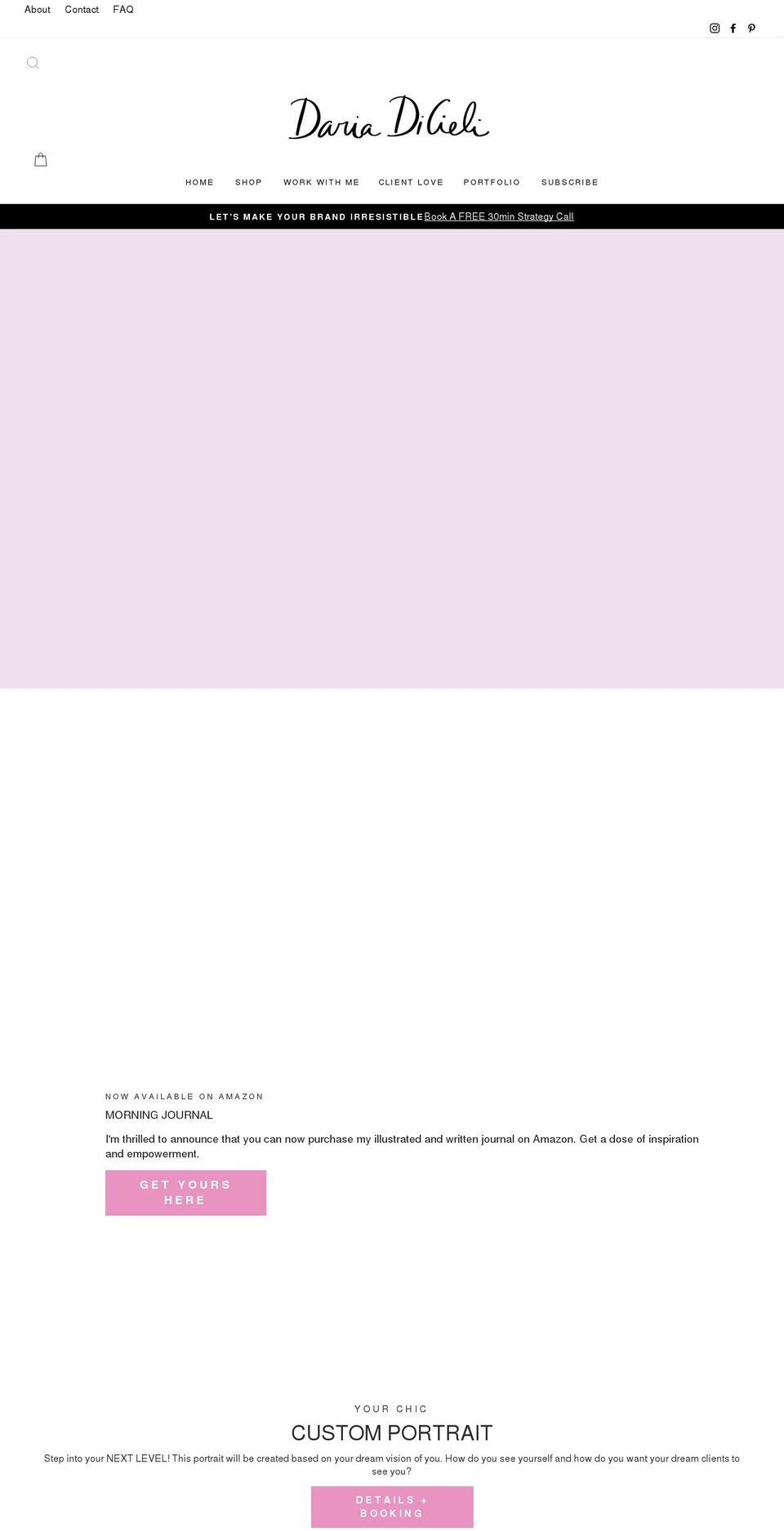 dariadicieli.com shopify website screenshot