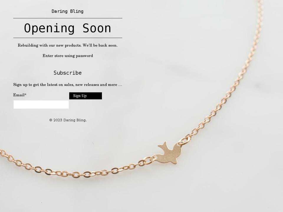 daringbling.com shopify website screenshot