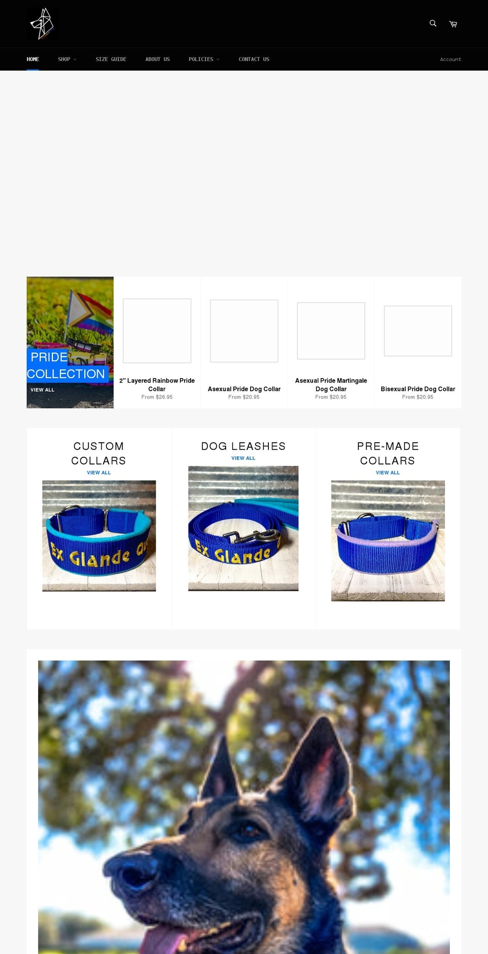 daringdogdesigns.com shopify website screenshot