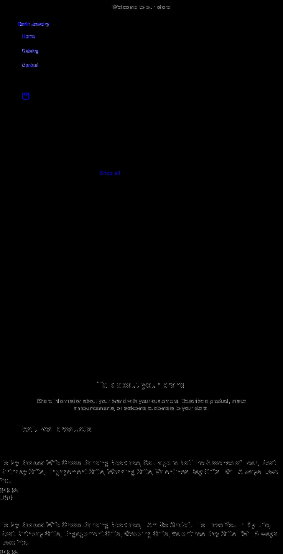 darinjewelry.com shopify website screenshot