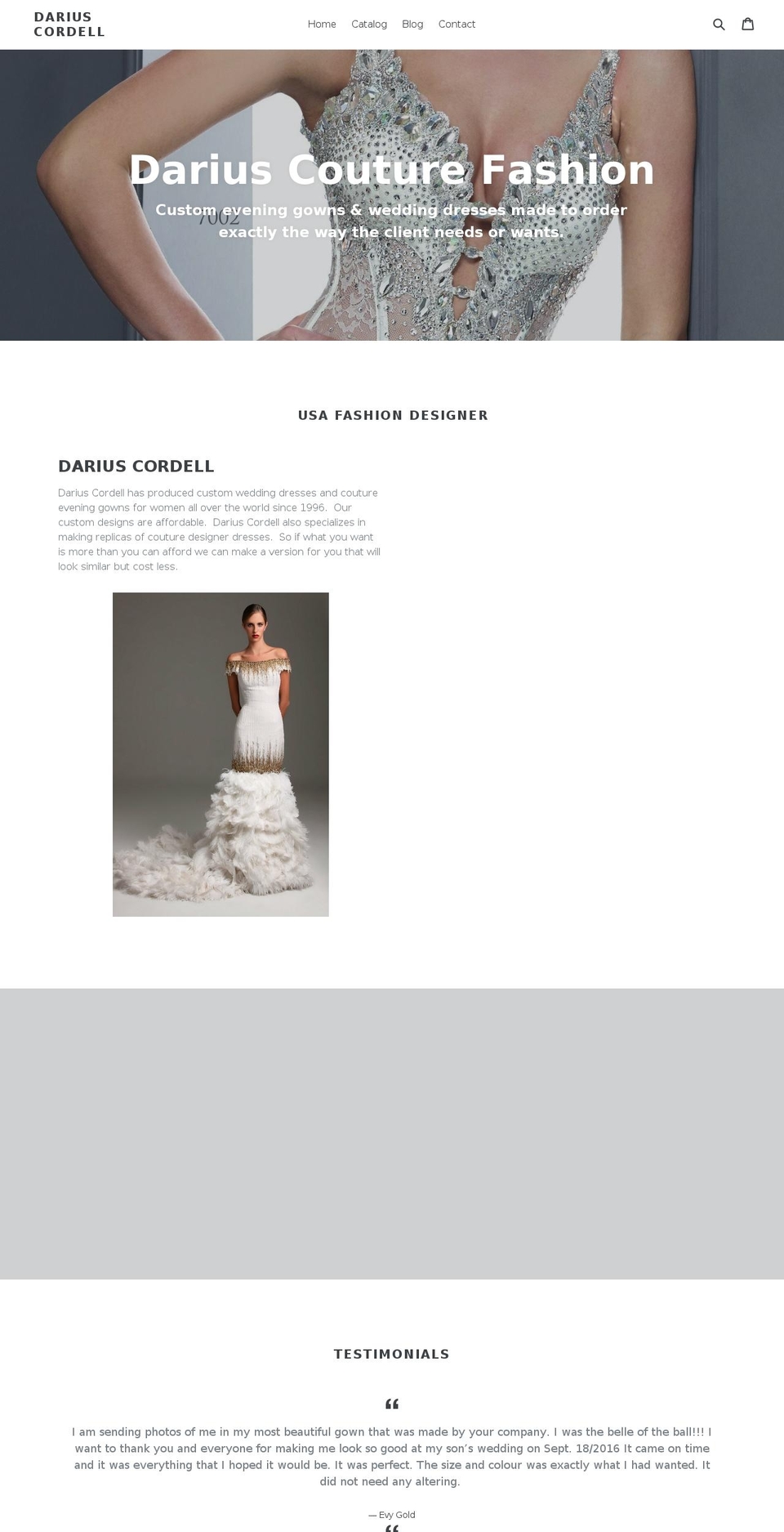 dariuscordell.net shopify website screenshot