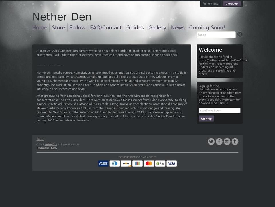 darkbreeddesigns.com — Shopify storefront screenshot