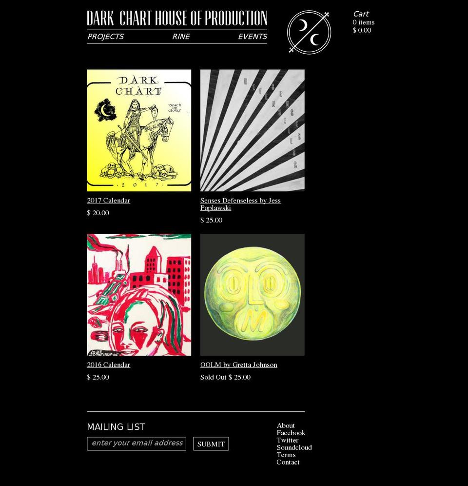 darkcharthop.com shopify website screenshot