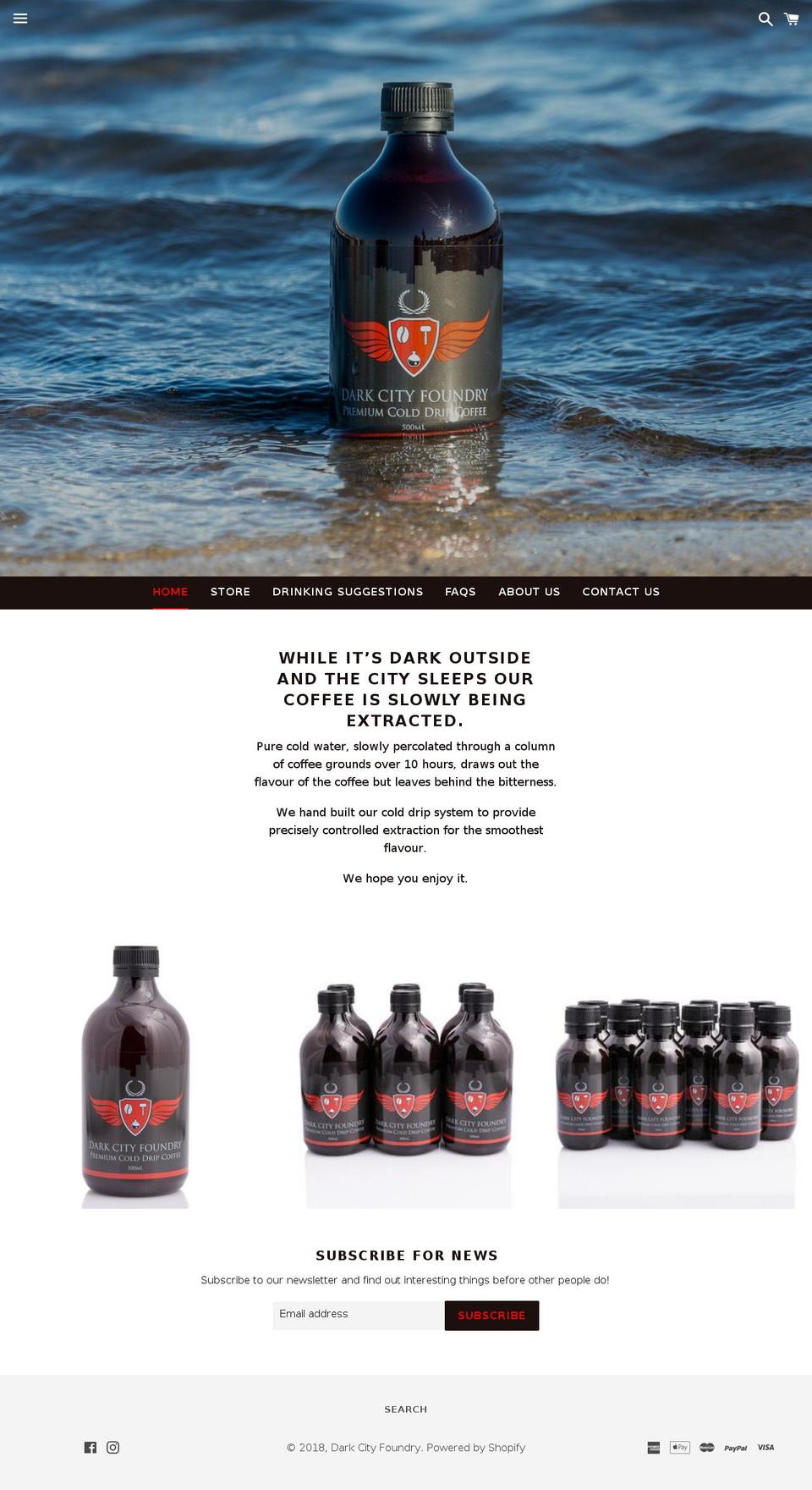 darkcityfoundry.com — Shopify storefront screenshot