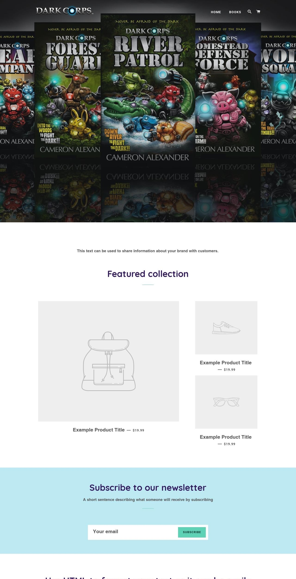 darkcorps.com — Shopify storefront screenshot