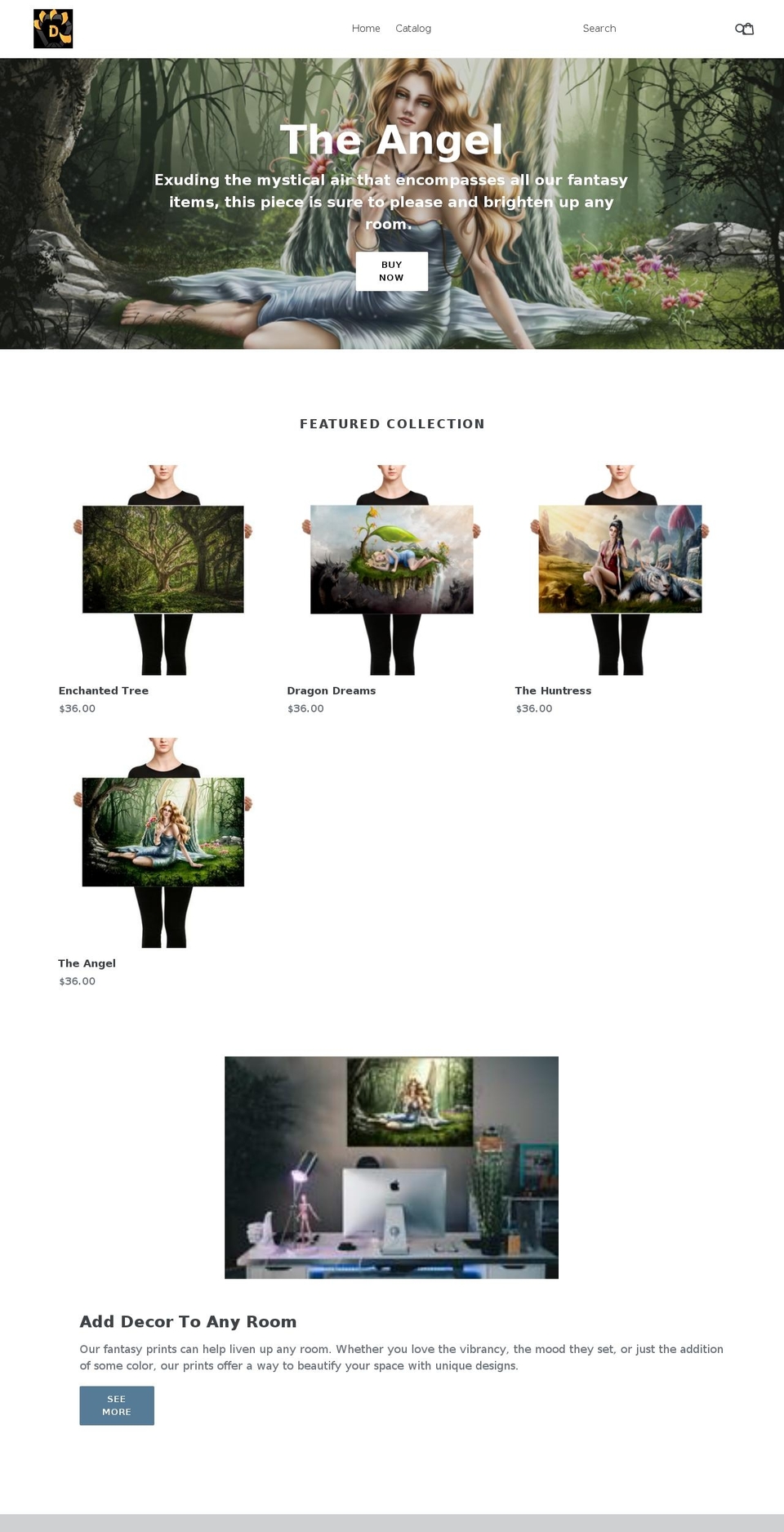 darkdrakedesigns.com — Shopify storefront screenshot