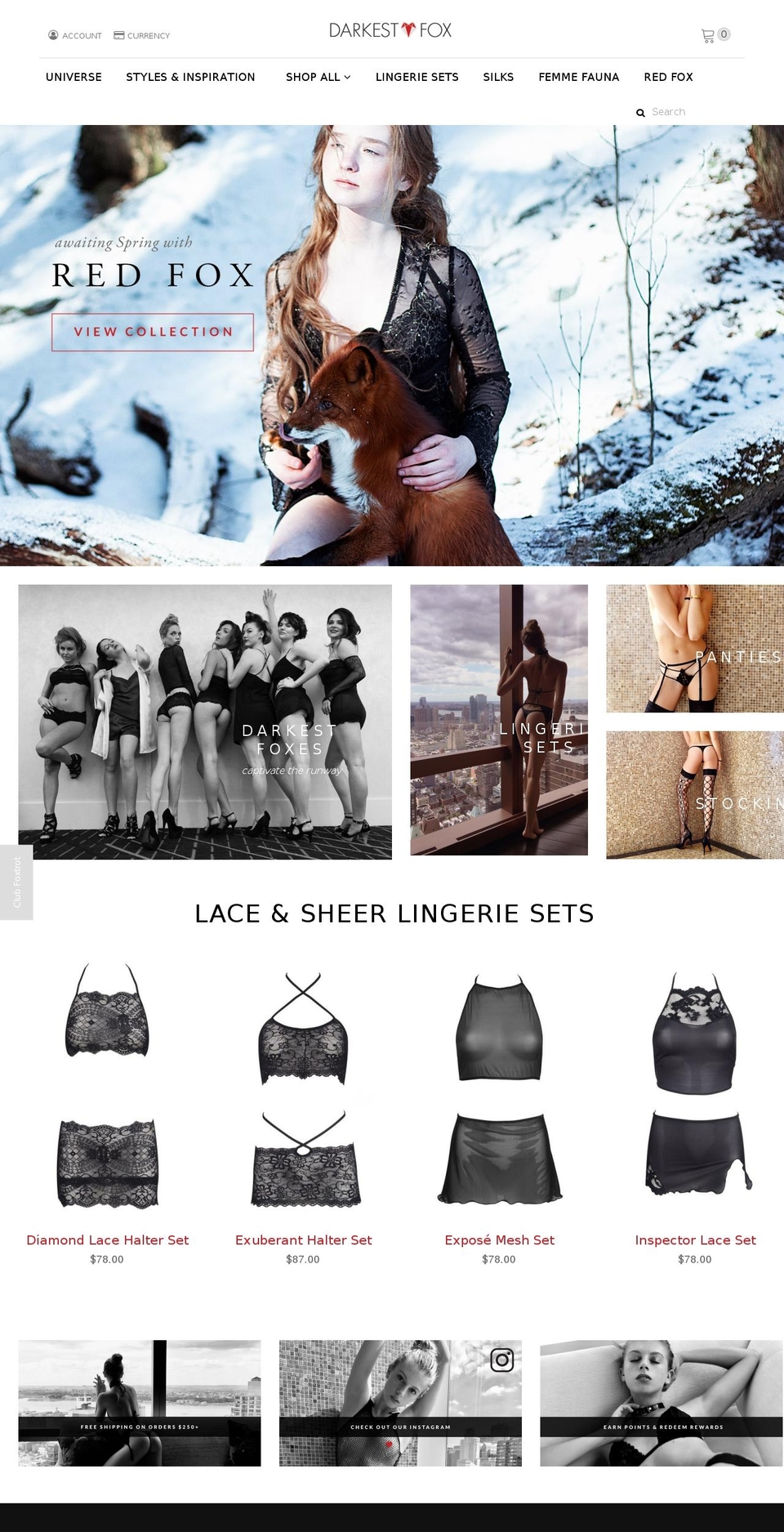 darkestfox.com shopify website screenshot