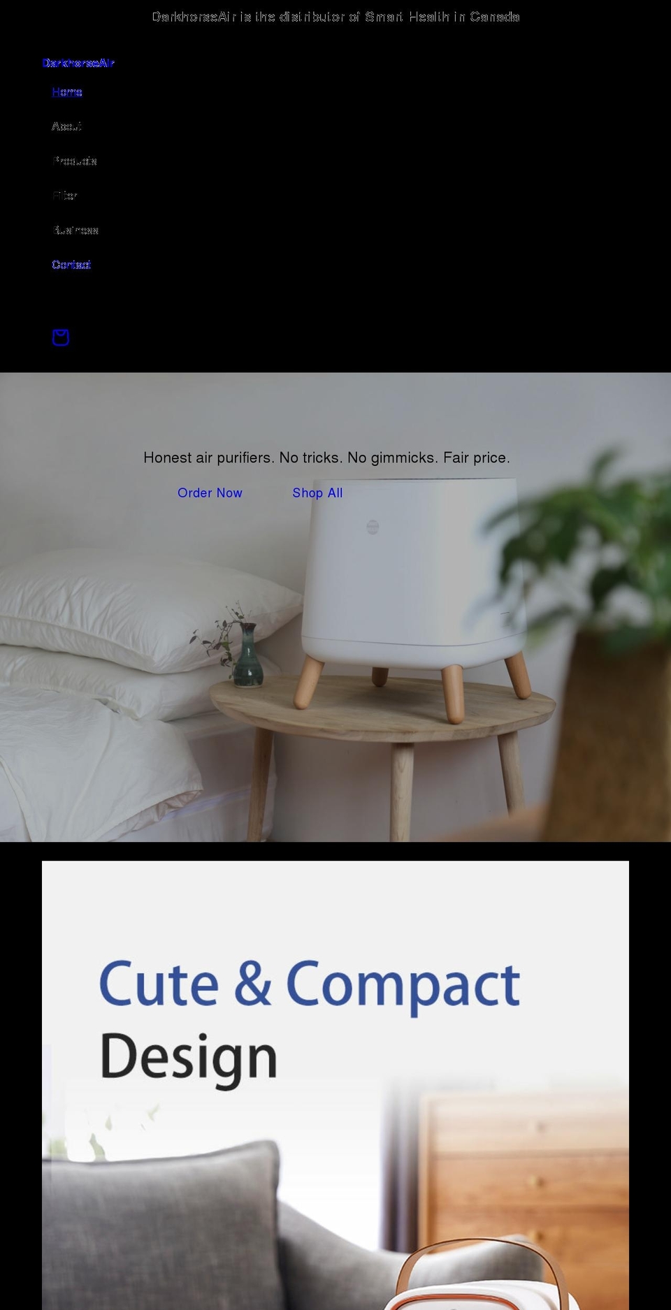 darkhorseair.com shopify website screenshot