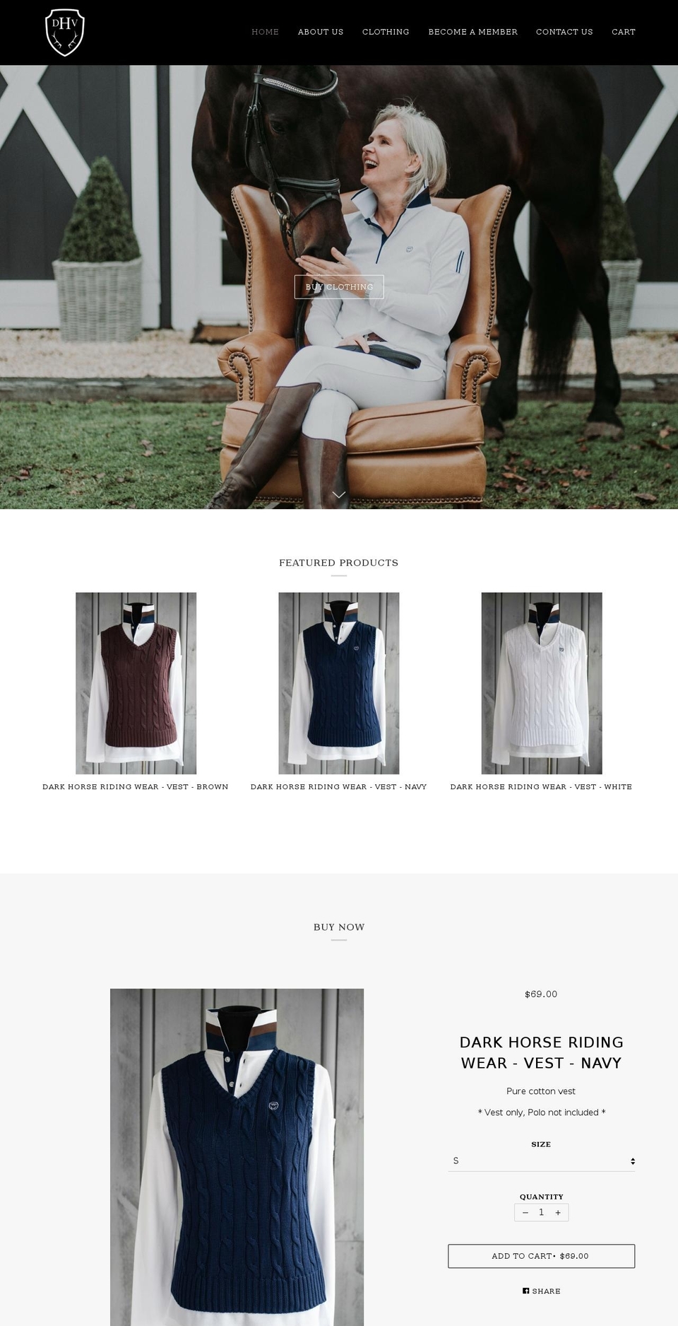 darkhorsevineyard.com.au shopify website screenshot