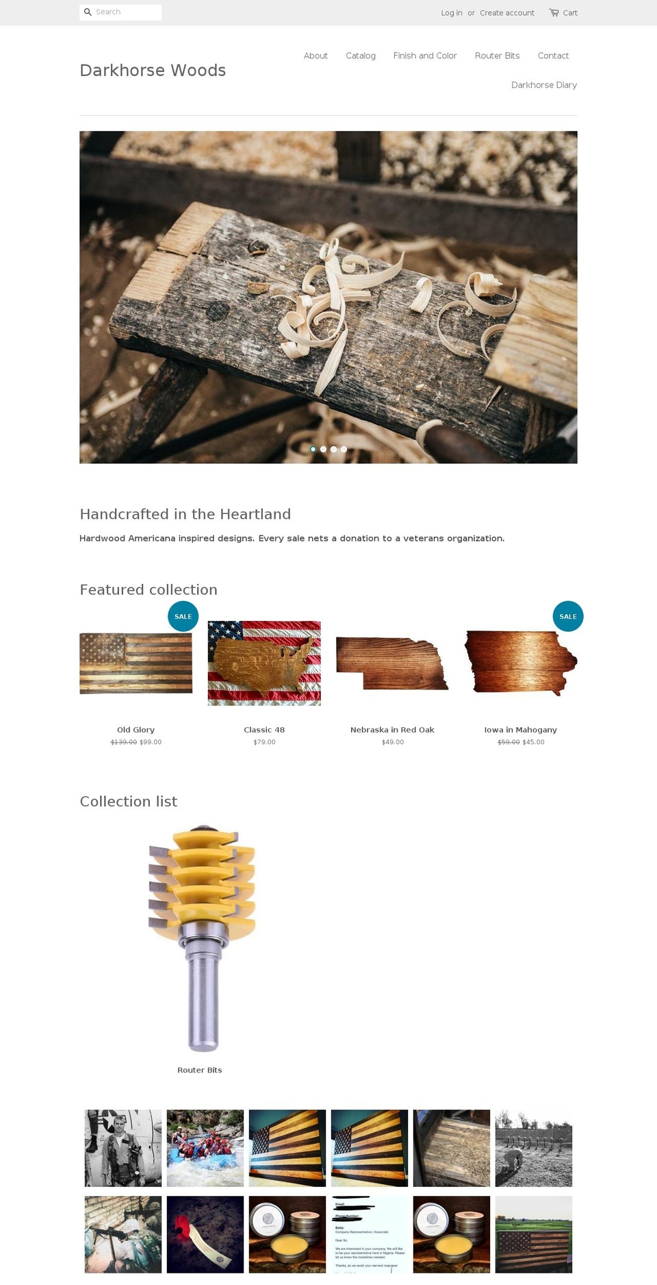 darkhorsewoods.com — Shopify storefront screenshot
