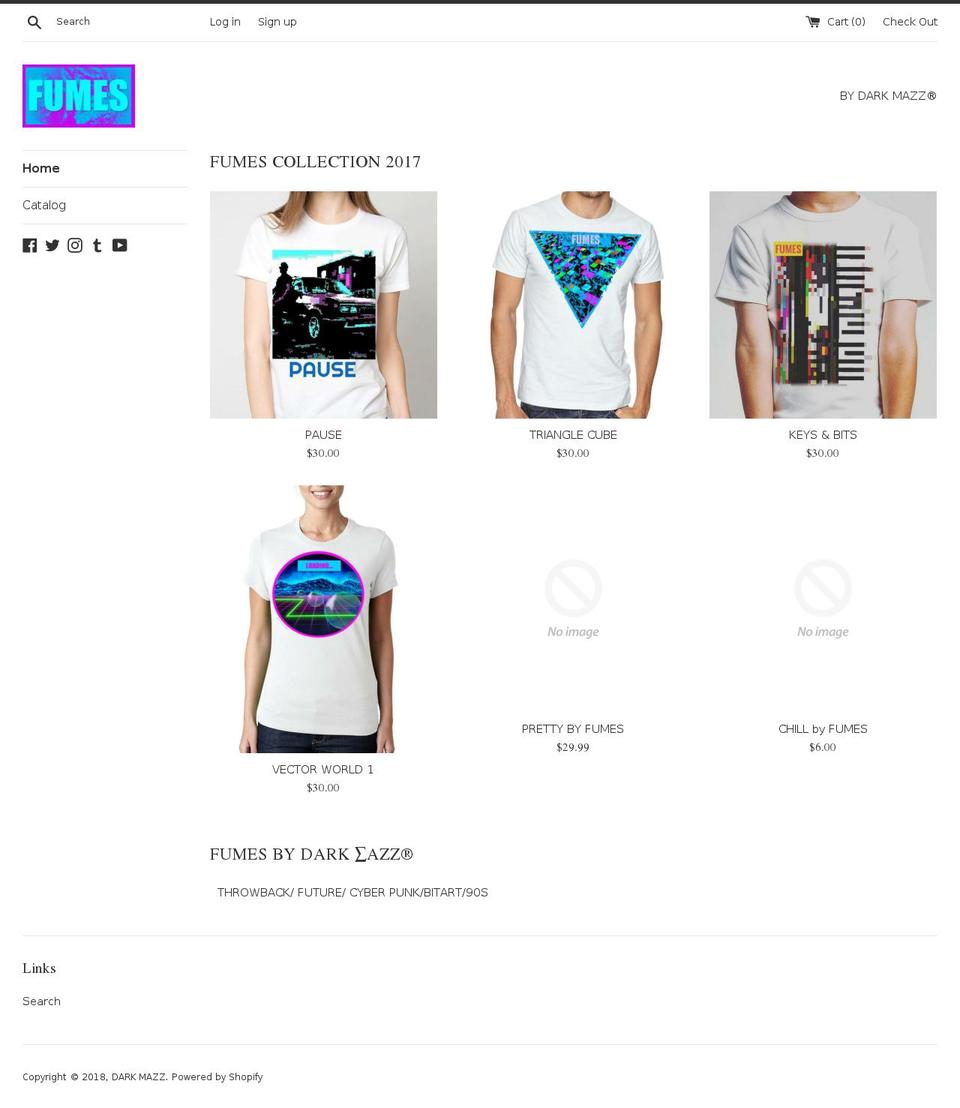 darkmazz.com — Shopify storefront screenshot