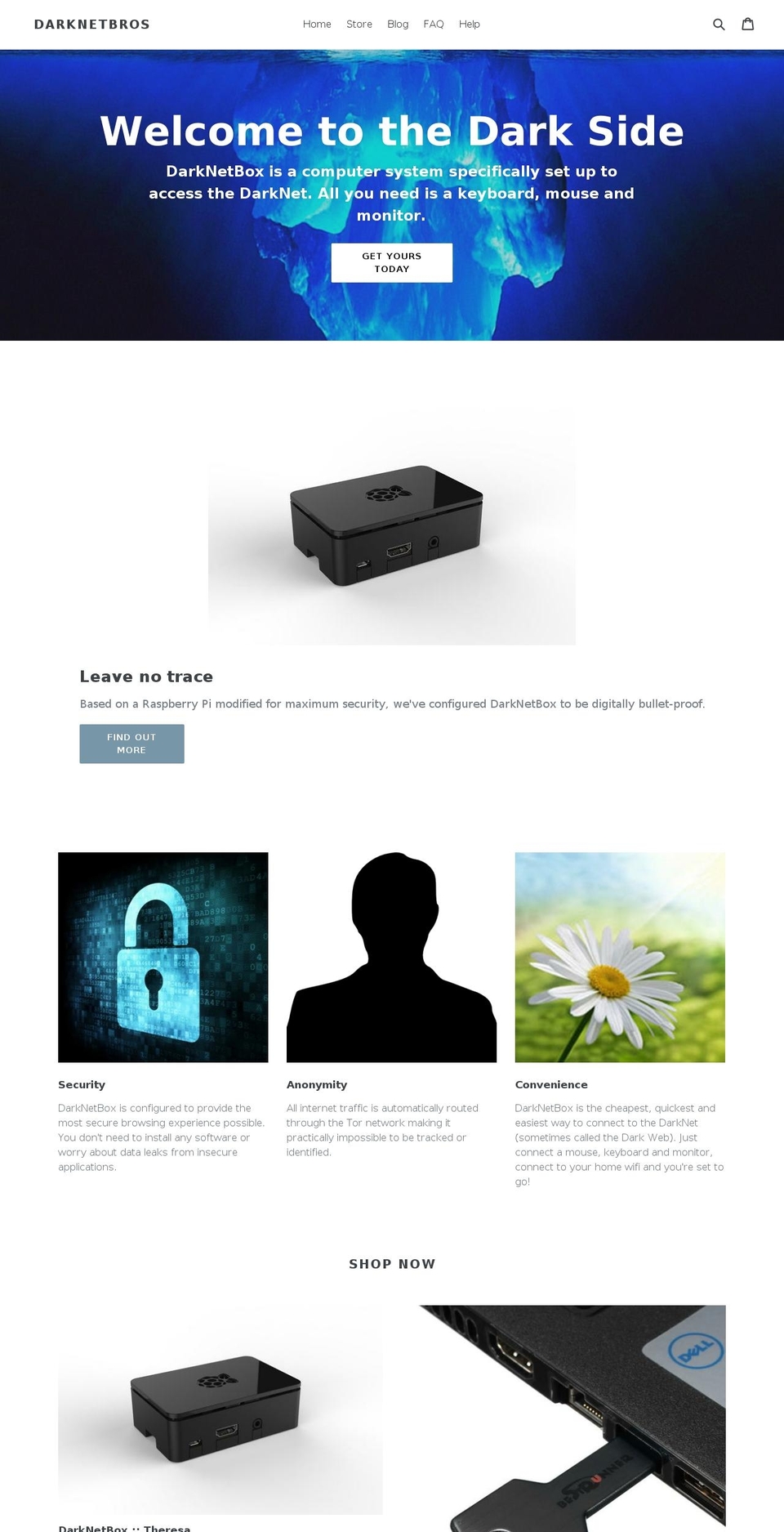 darknetbros.com — Shopify storefront screenshot