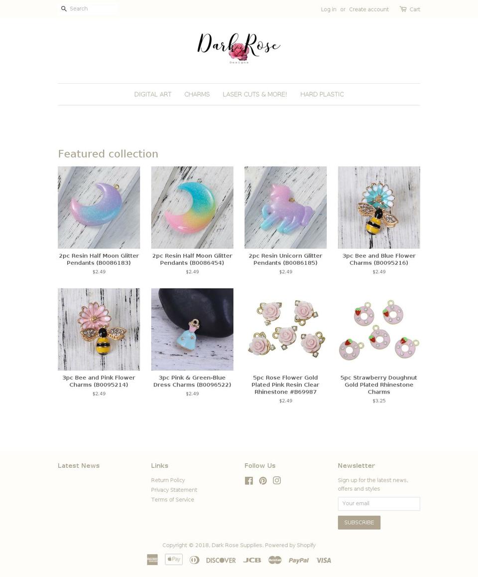 darkrosesupplies.com — Shopify storefront screenshot