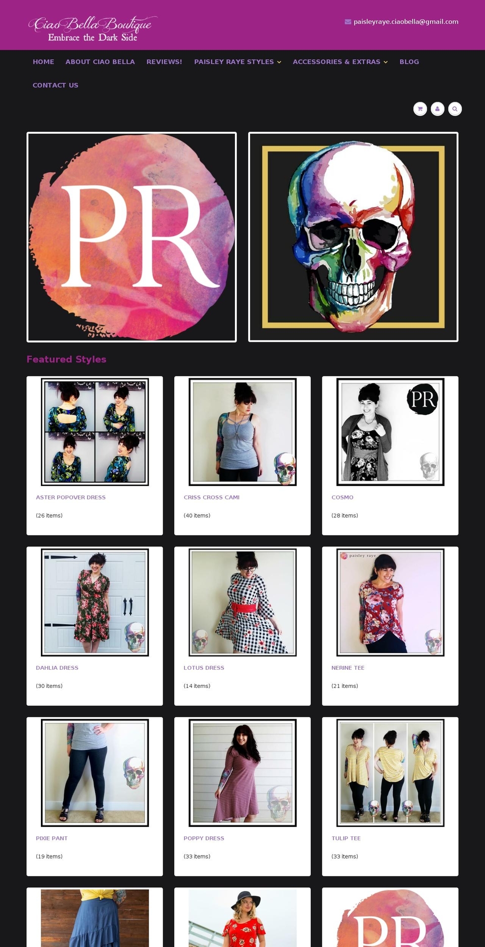darksidefashion.com — Shopify storefront screenshot