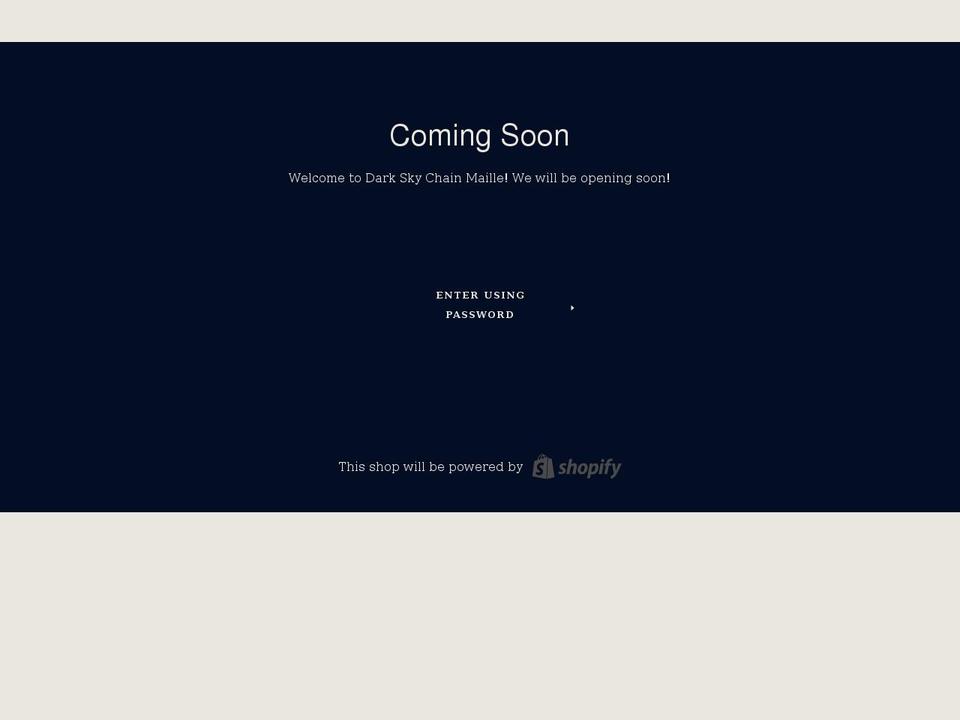 darkskychainmaille.com — Shopify storefront screenshot