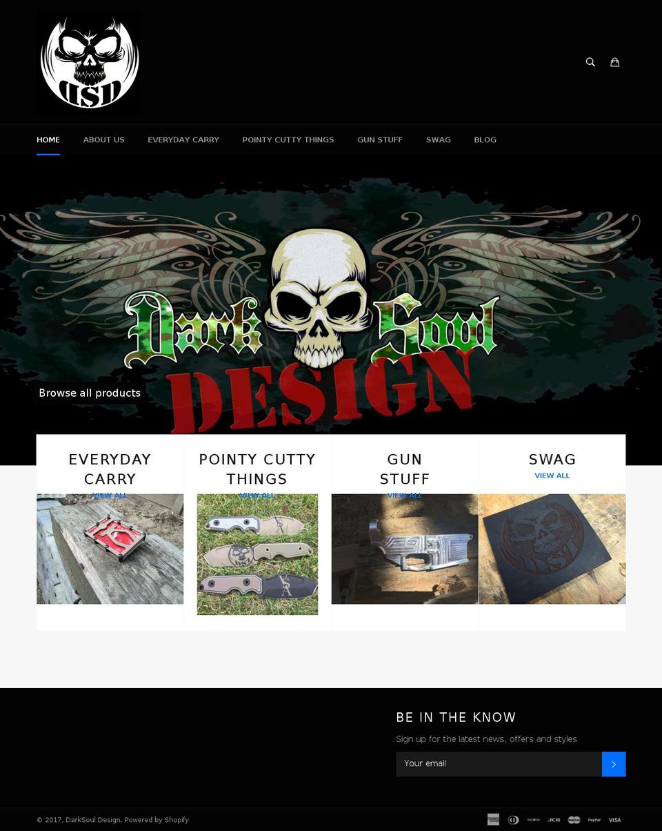 darksouldesign.com shopify website screenshot