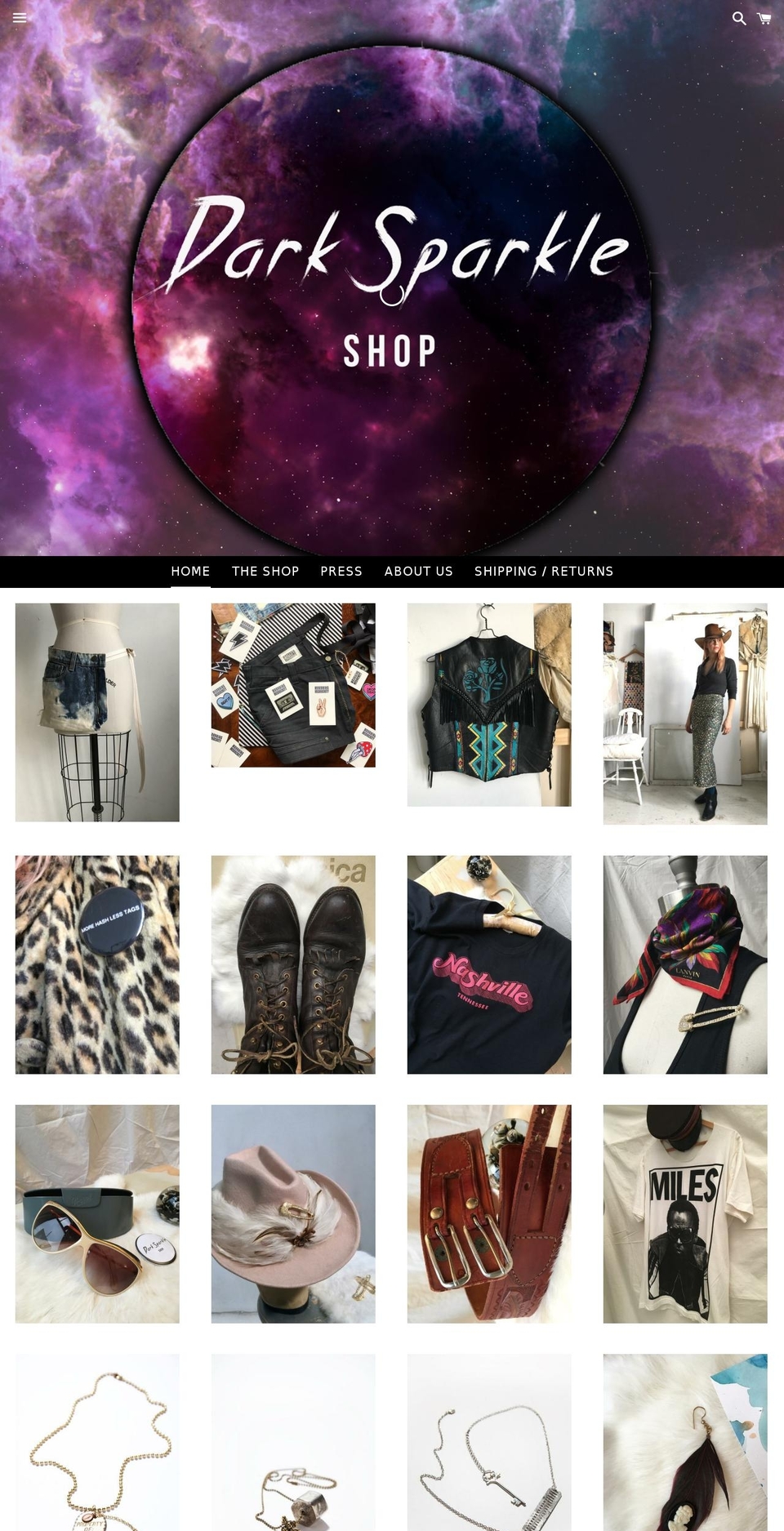 darksparkleshop.com — Shopify storefront screenshot