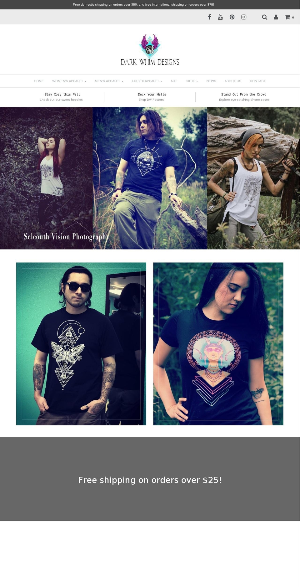 darkwhimdesigns.com shopify website screenshot