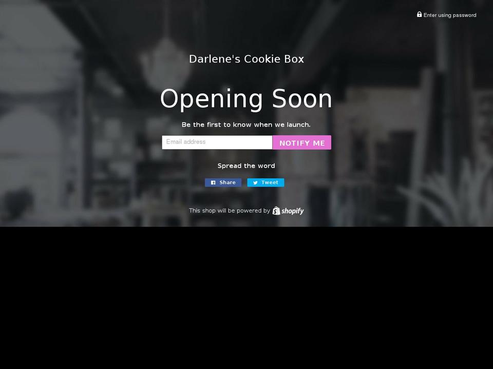 darlenescookiebox.com — Shopify storefront screenshot
