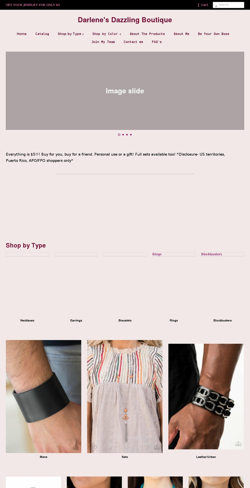 darlenesdazzlingboutiques.com shopify website screenshot