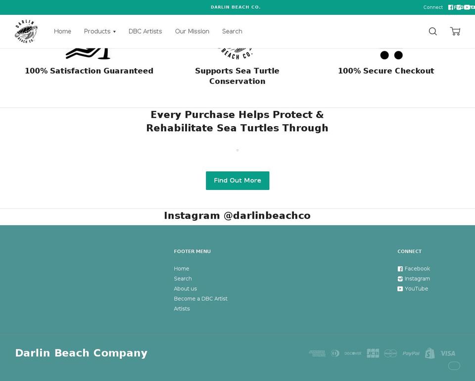 darlinbeach.com shopify website screenshot