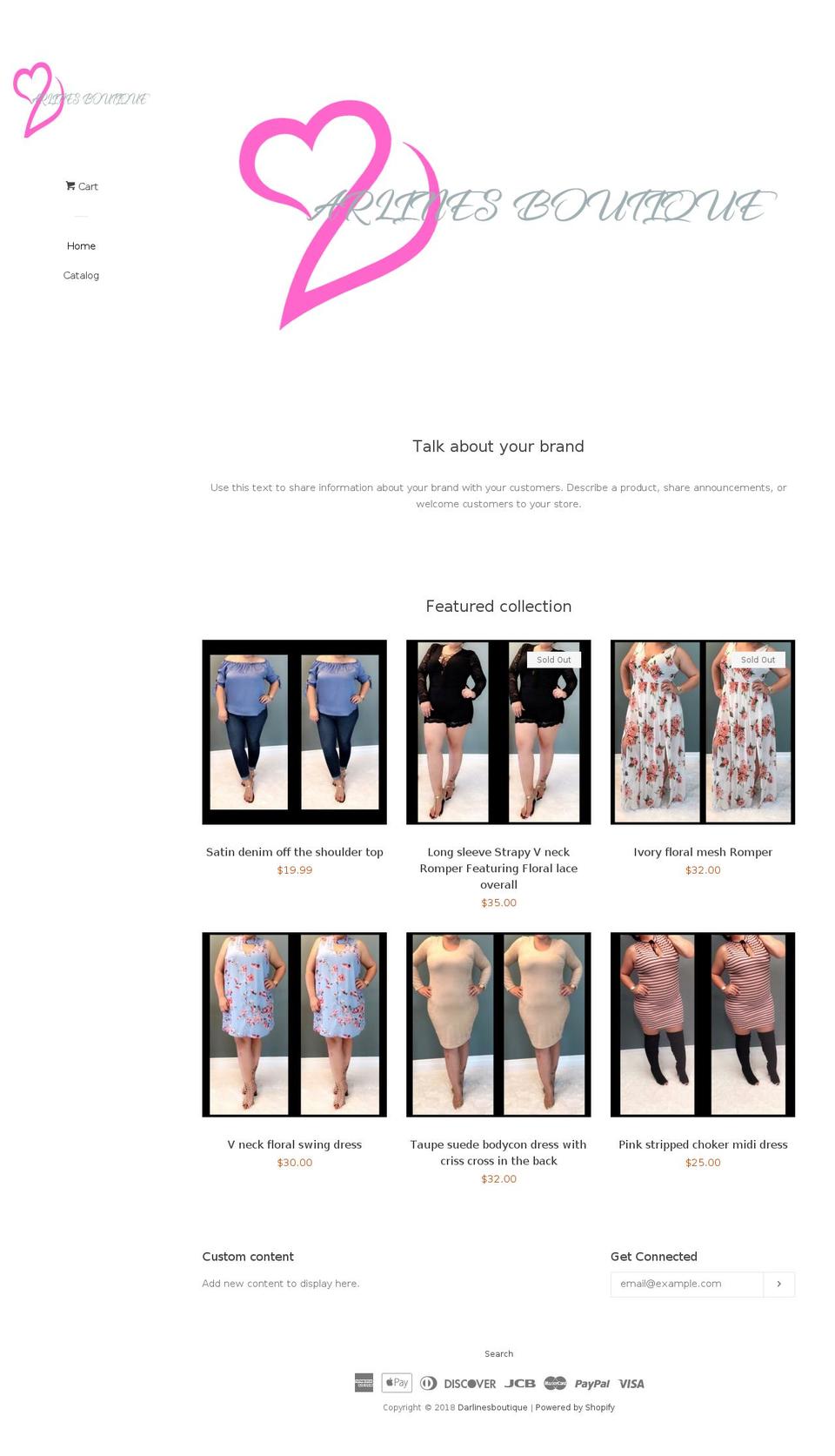 darlinesboutique.com — Shopify storefront screenshot