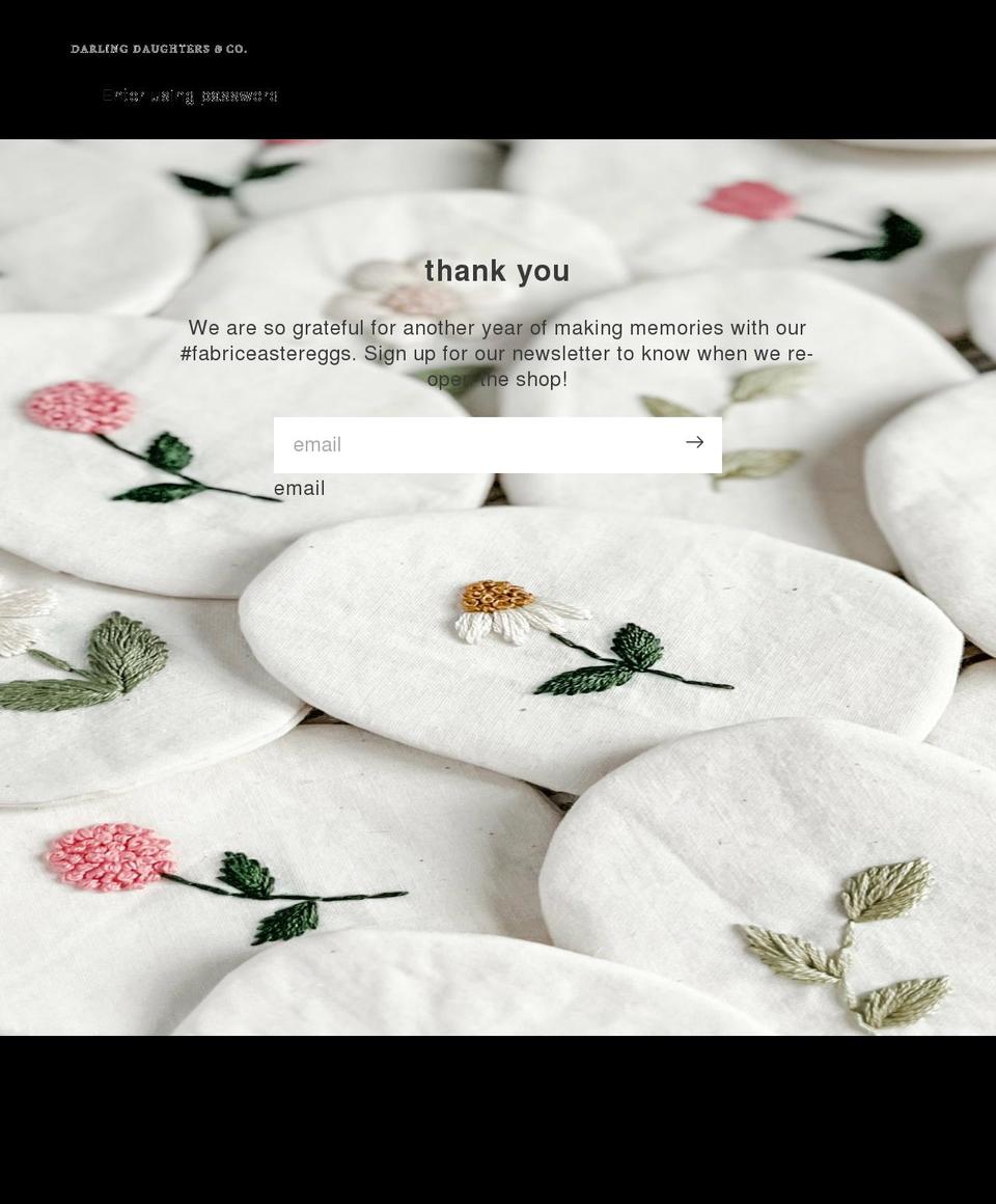 darlingdaughtersandco.com shopify website screenshot