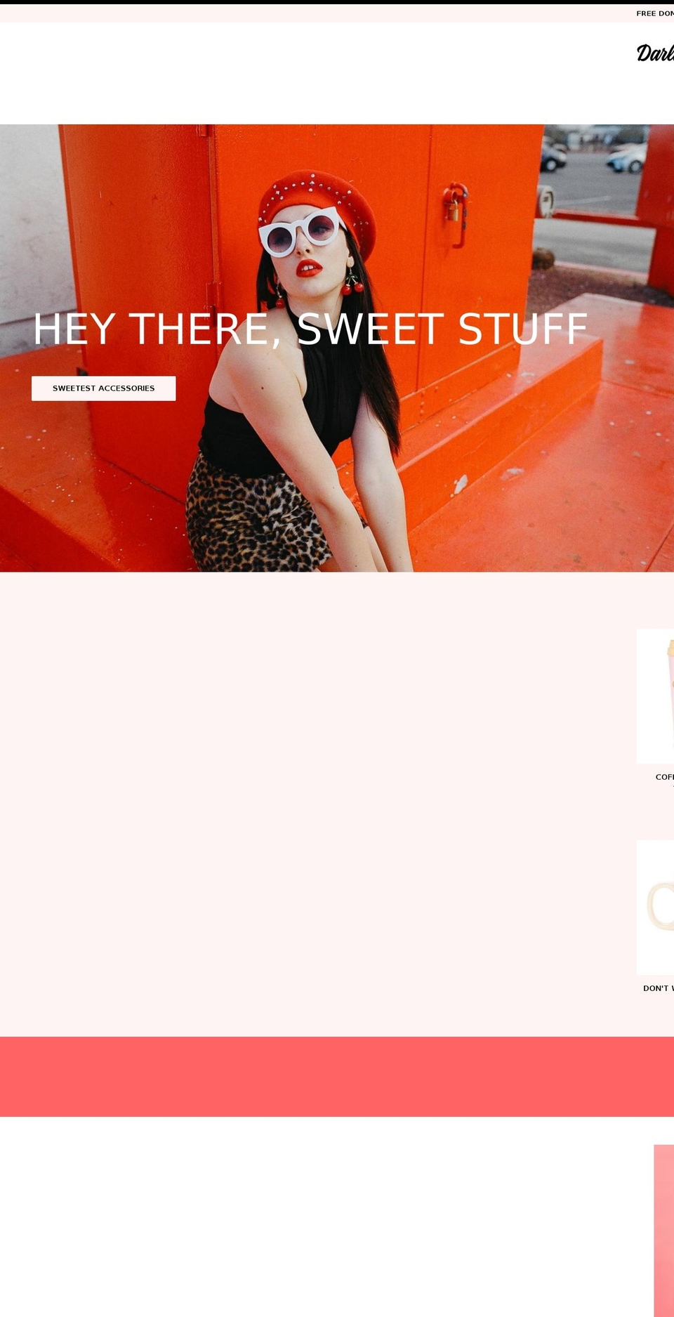 darlingdistraction.com shopify website screenshot