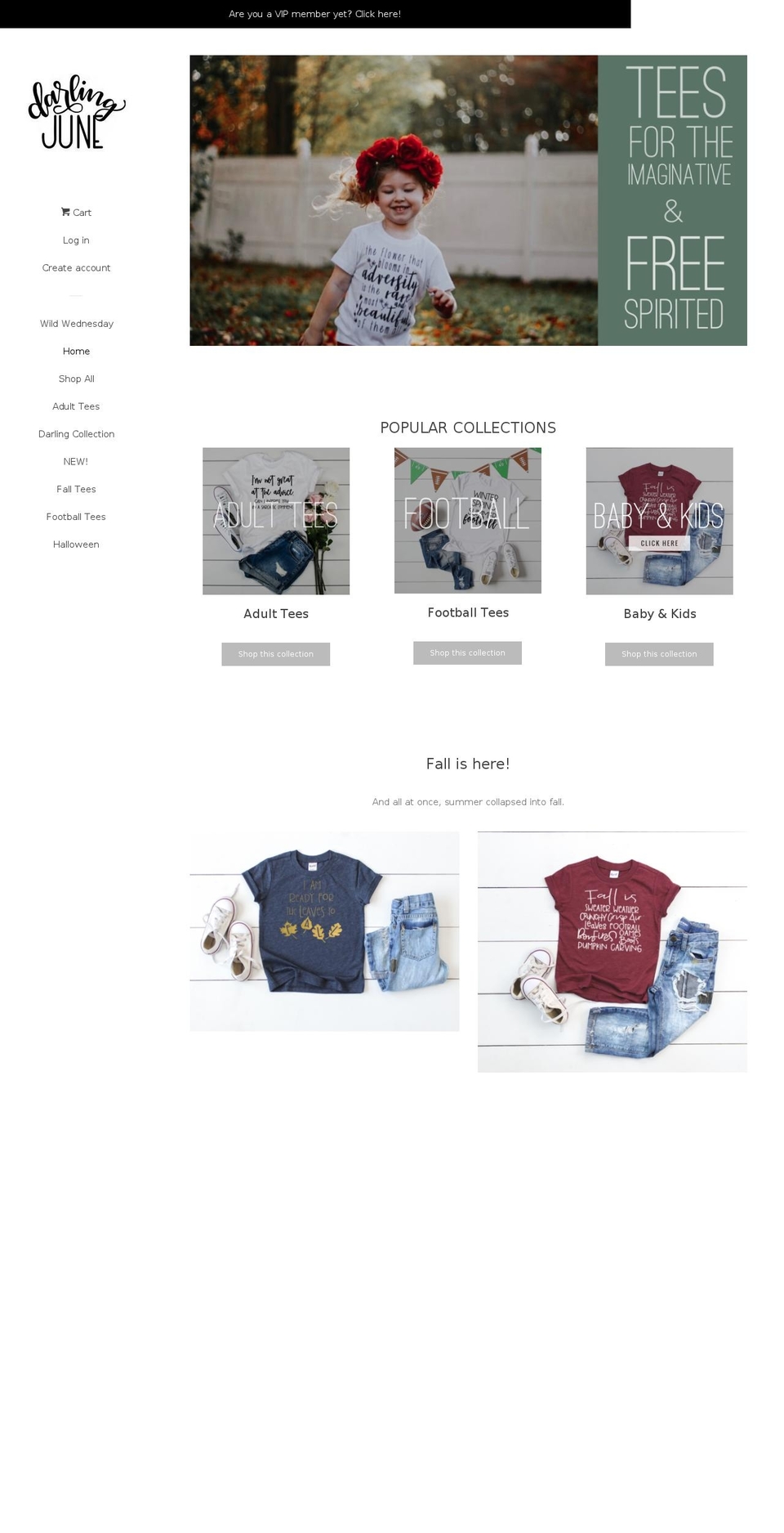 darlingjuneco.com — Shopify storefront screenshot