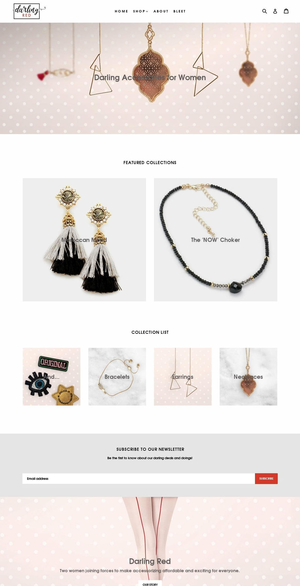 darlingred.com shopify website screenshot