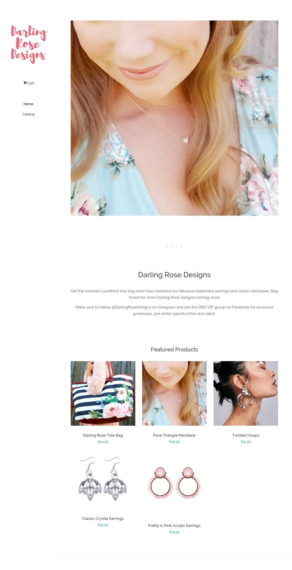 darlingrosedesigns.com shopify website screenshot