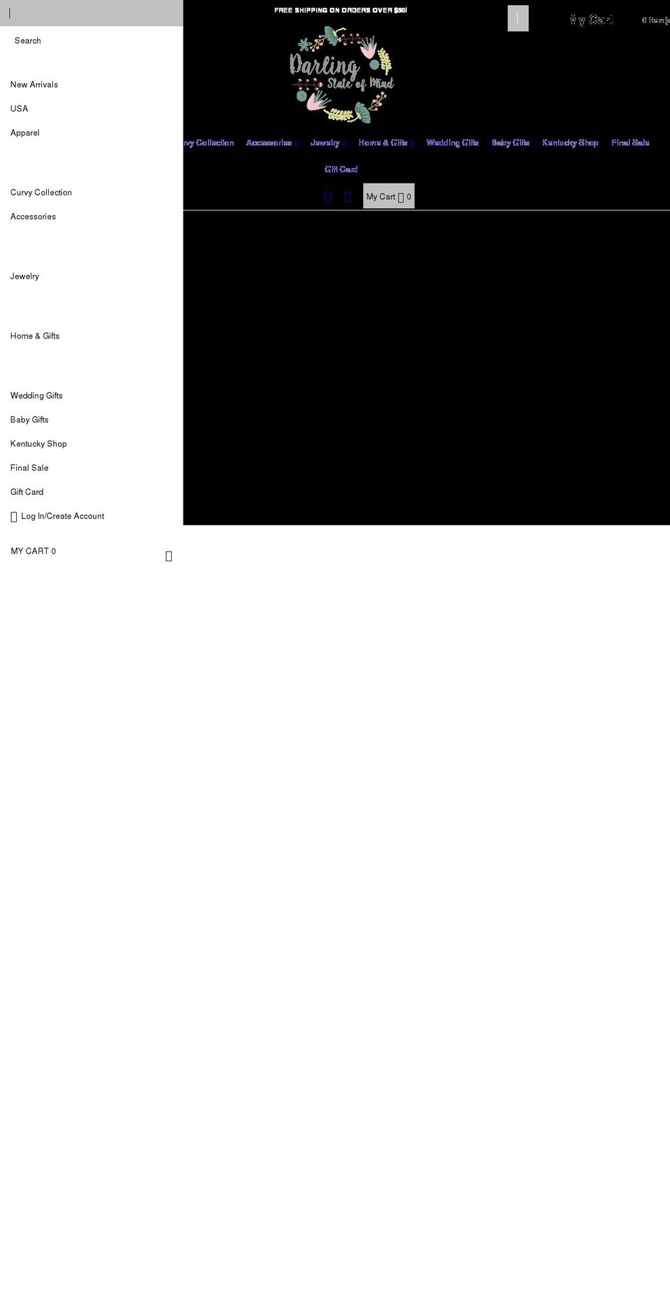 darlingstateofmind.com shopify website screenshot