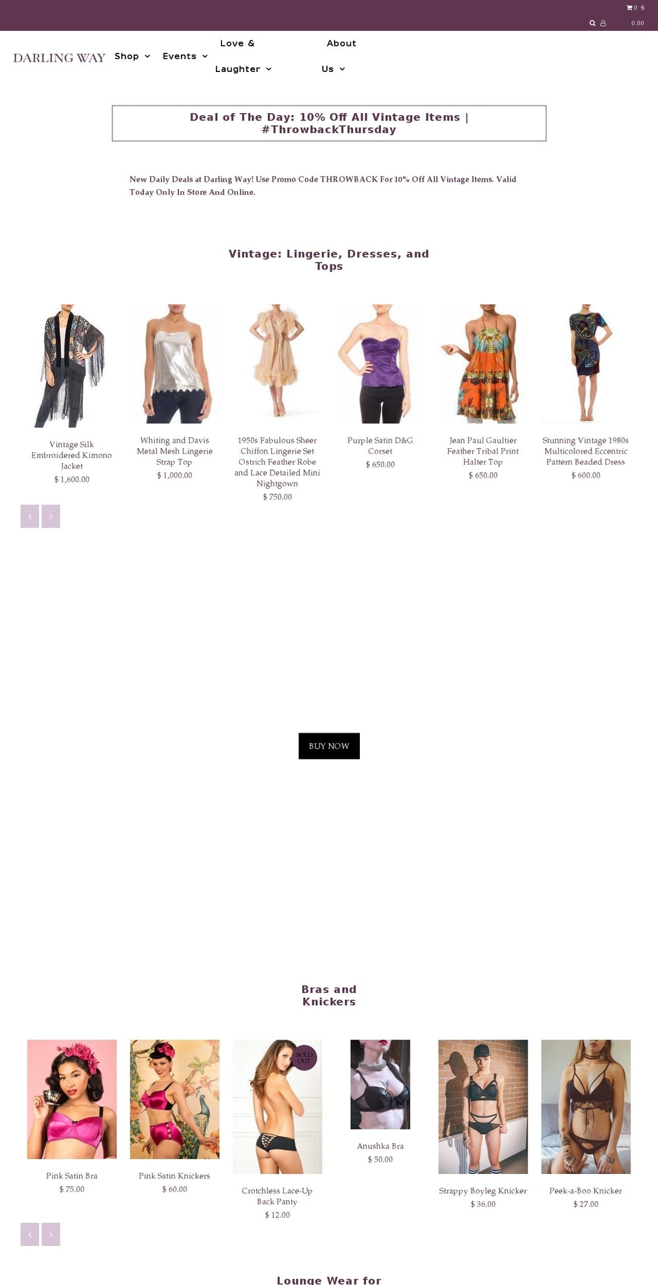 darlingway.net shopify website screenshot