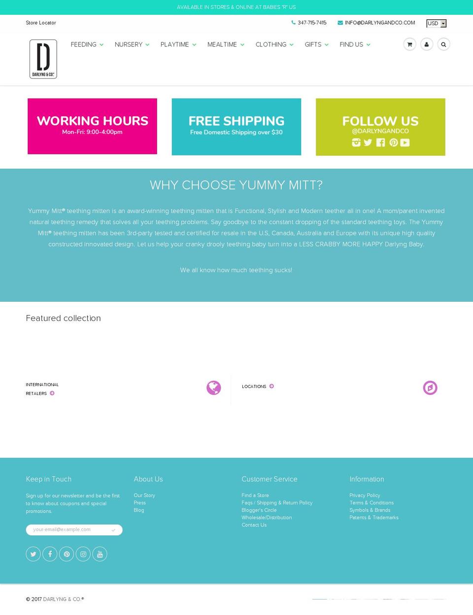 ShowTime Shopify theme site example darlyngandco.com