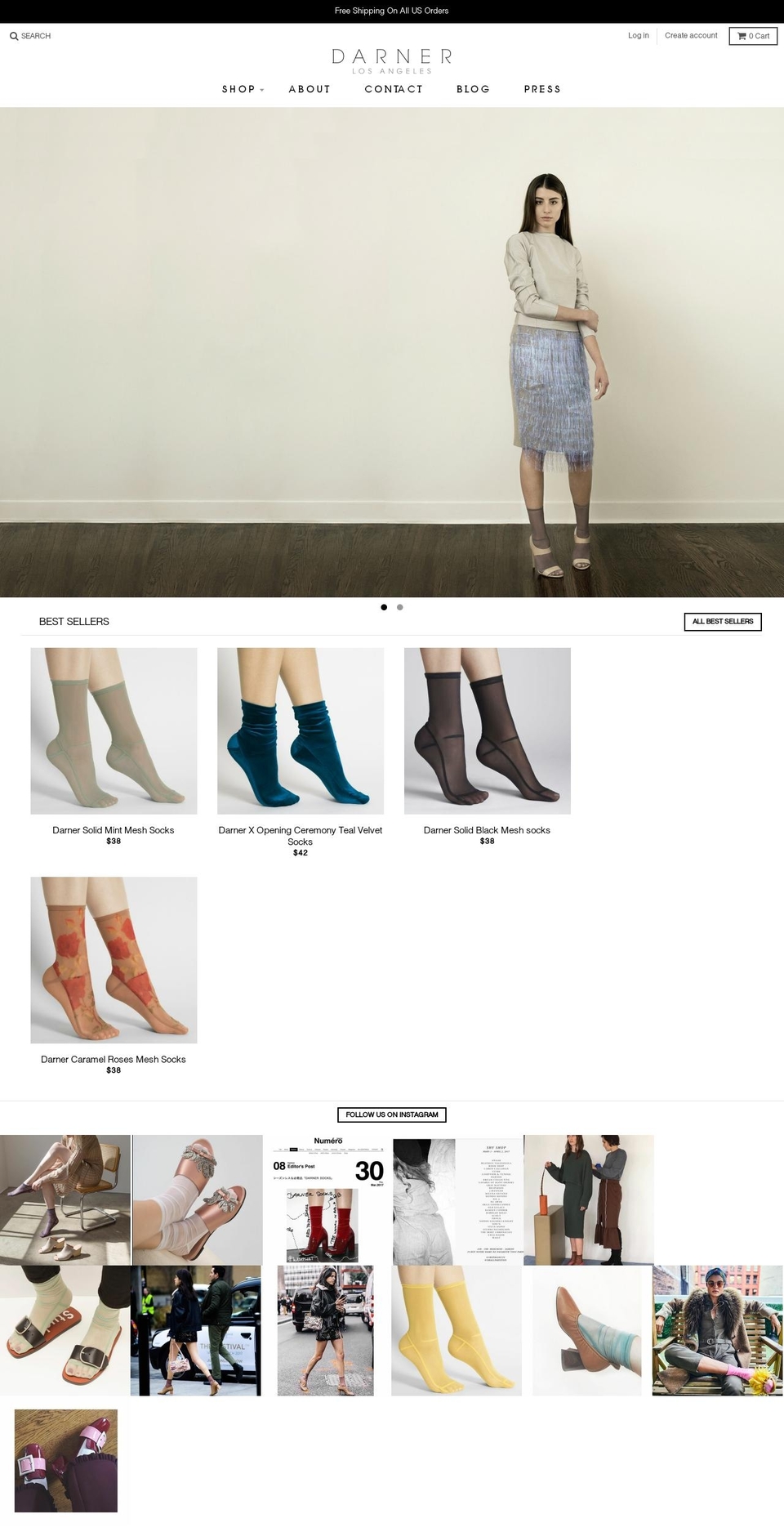 darnerlosangeles.com shopify website screenshot