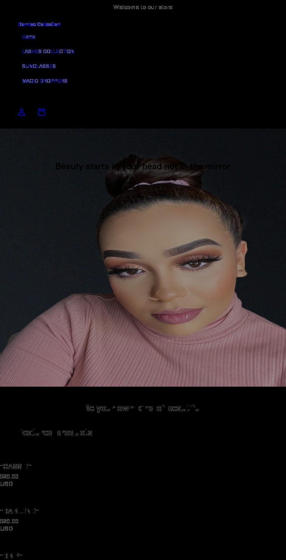 darnisecollection.com shopify website screenshot