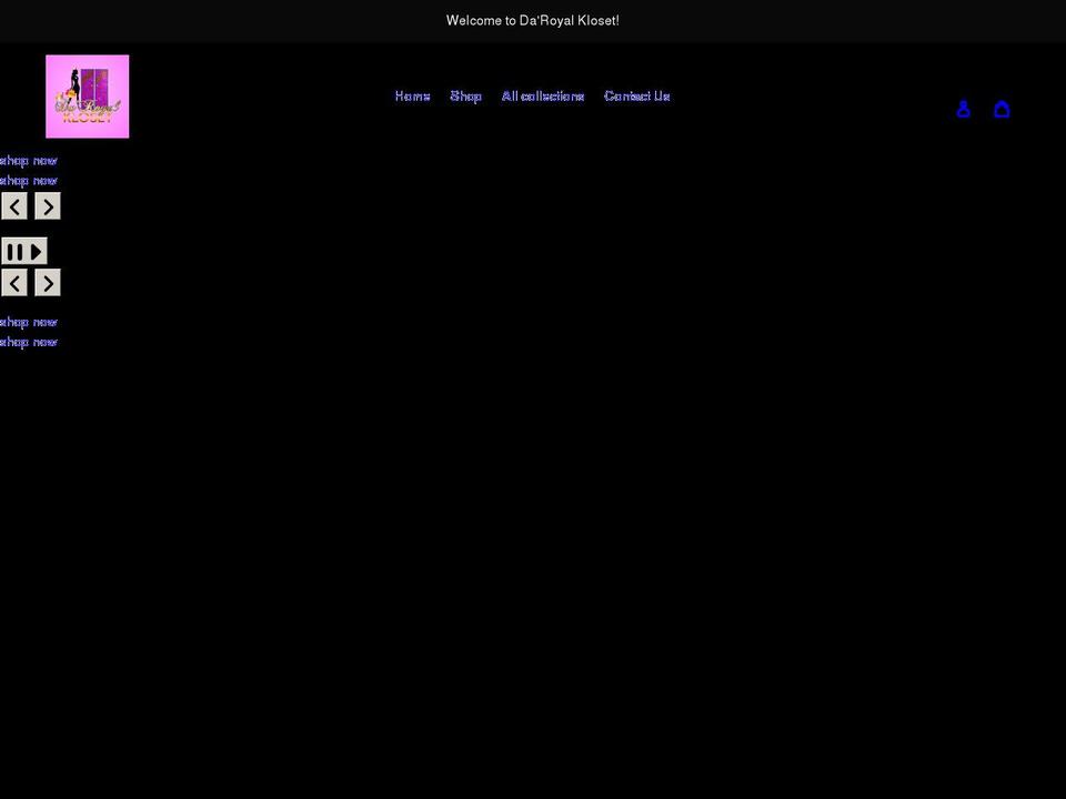 daroyalkloset.com shopify website screenshot
