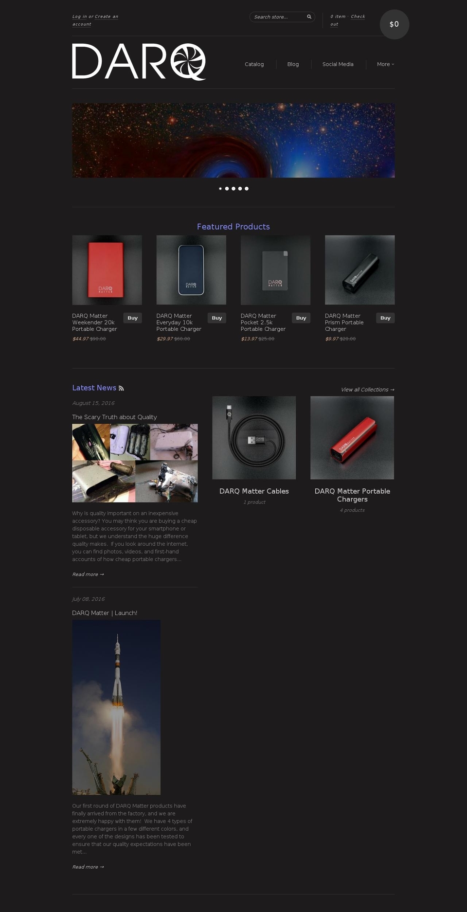 darqproducts.com — Shopify storefront screenshot