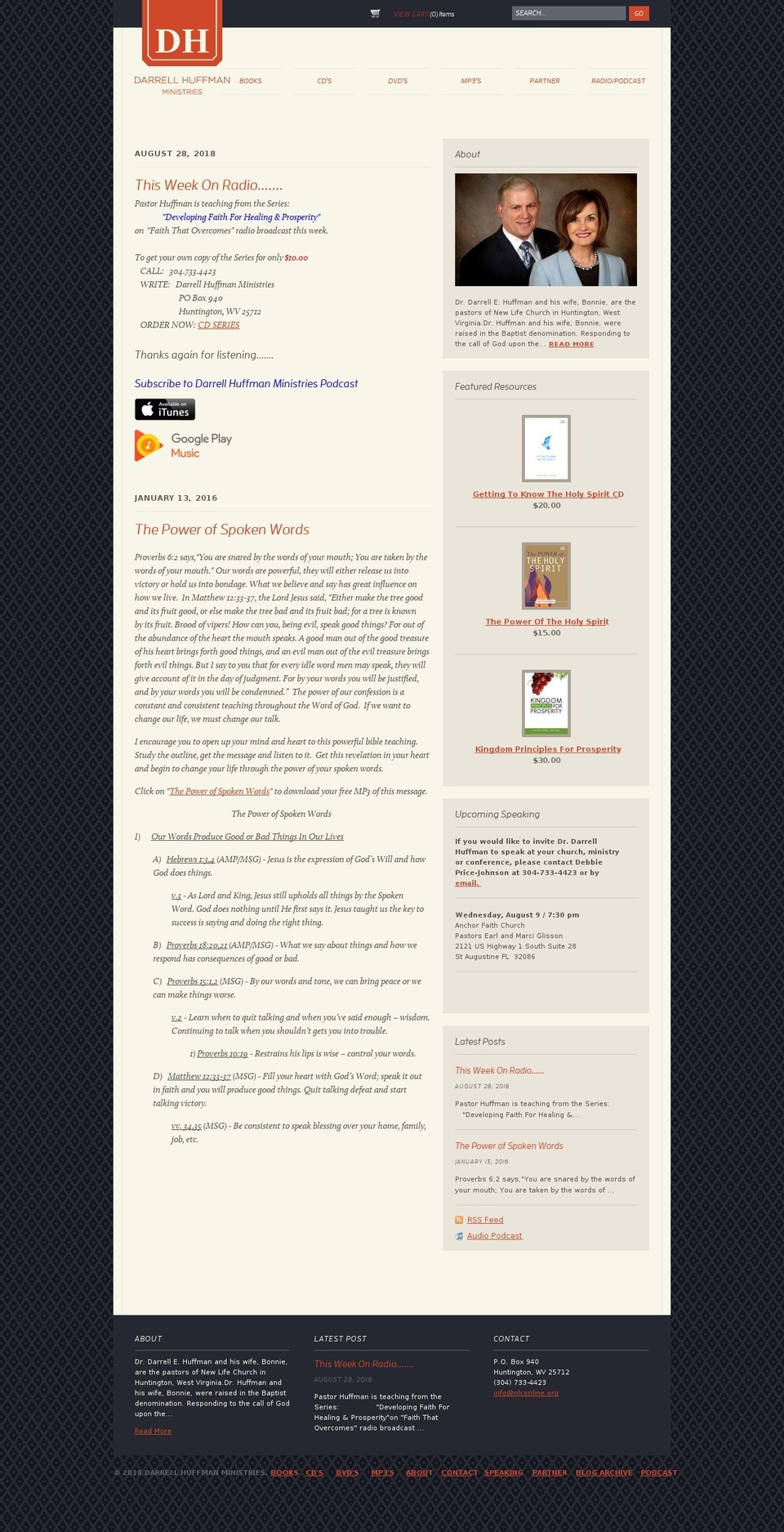 darrellhuffman.net shopify website screenshot