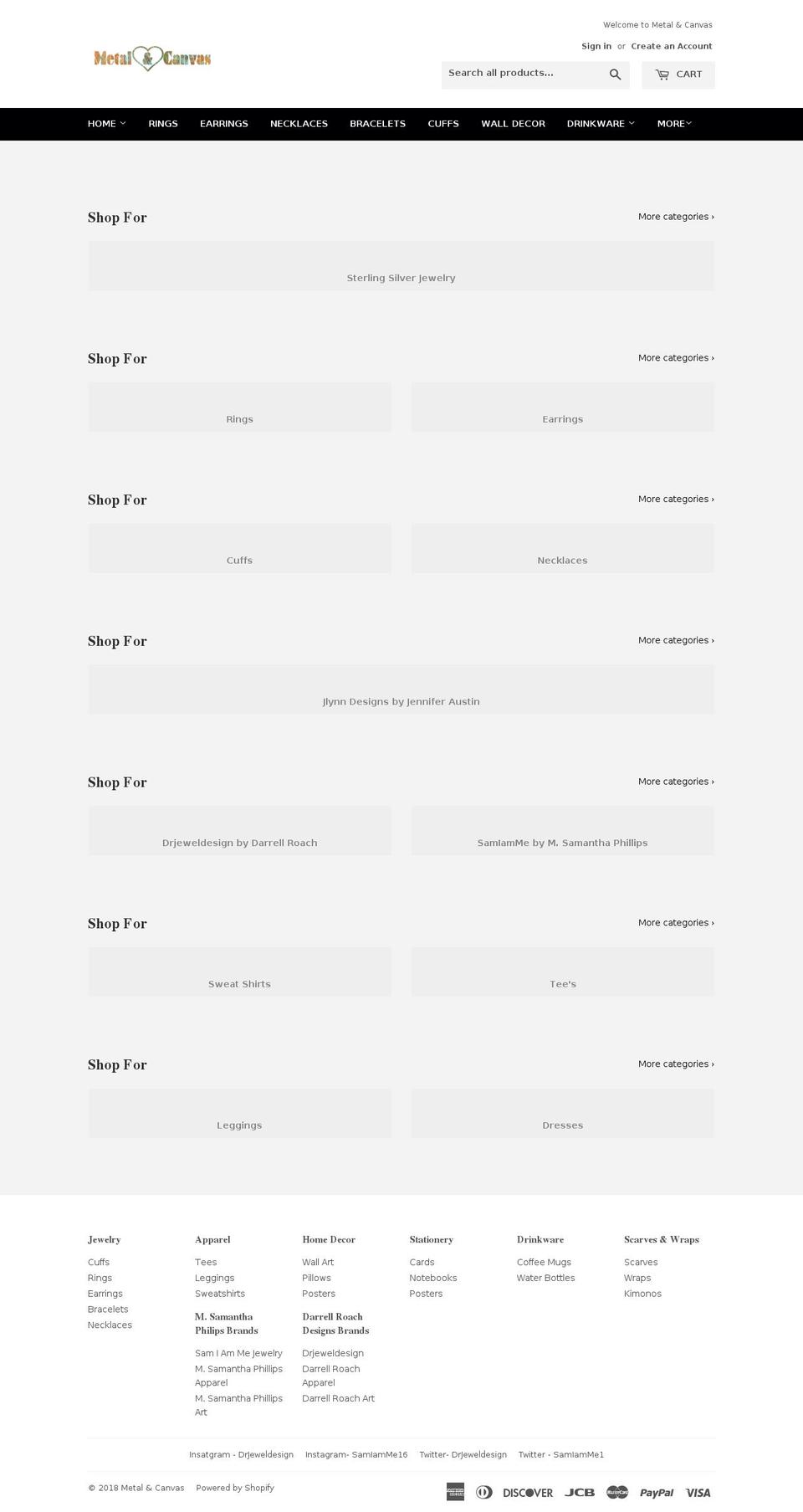 darrellroachdesigns.com shopify website screenshot