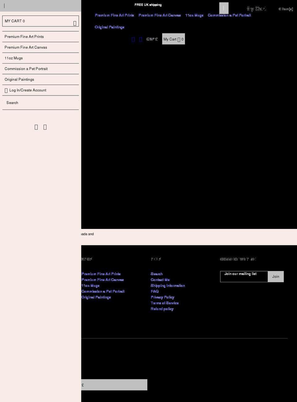 darrenmosesart.com shopify website screenshot