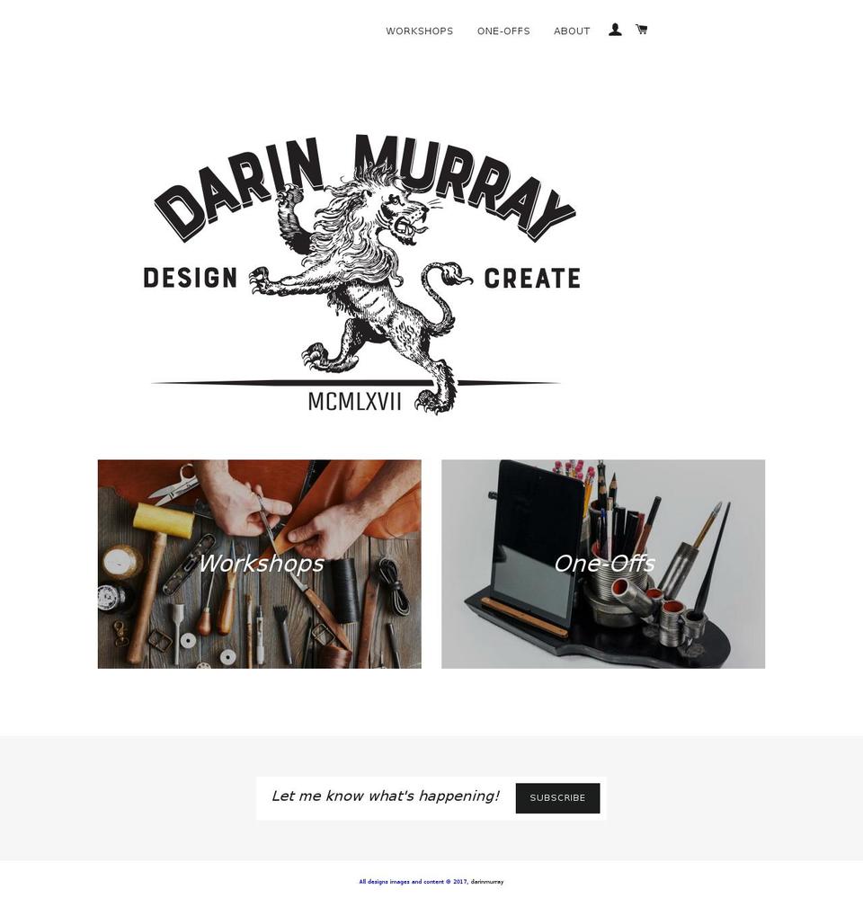 darrinmurray.com shopify website screenshot