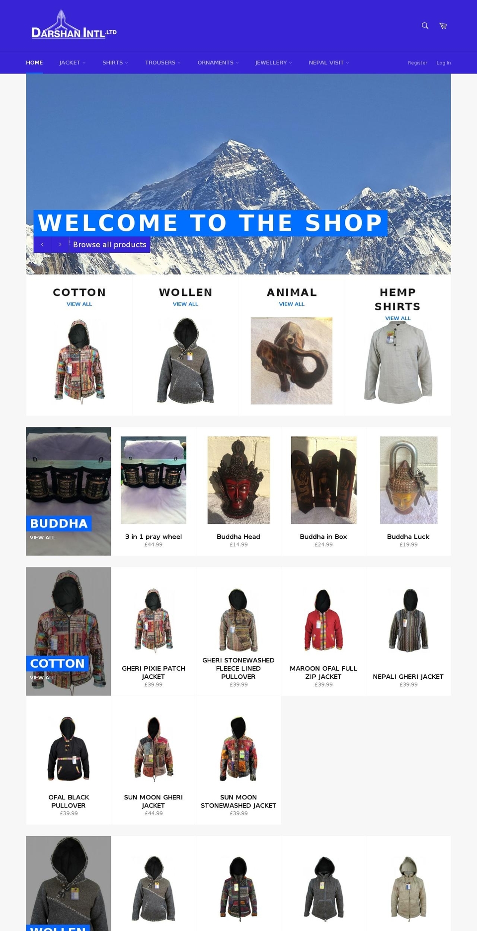 darshanintl.com shopify website screenshot