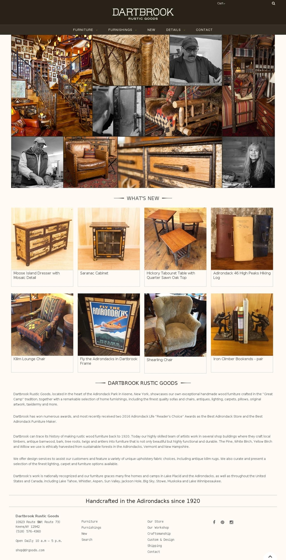 dartbrookrustic.com shopify website screenshot